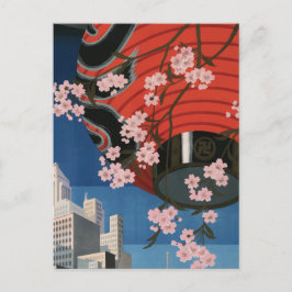 Cartão Postal Poster Viagens vintage de Tóquio Japão