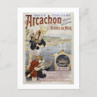 Poster vintage Arcachon França 1896