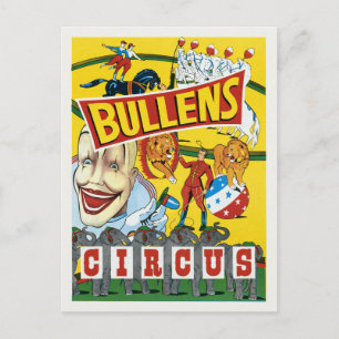 Cartão Postal Poster vintage Bullens Circus 1930
