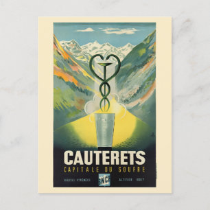 Cartão Postal Poster vintage Cauterets França
