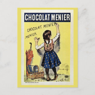 Cartão Postal Poster vintage Chocolat Menier famoso