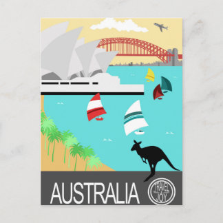 Cartão Postal Poster vintage da Austrália