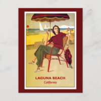 Poster vintage da Califórnia, Laguna Beach,