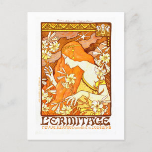 Cartão Postal Poster vintage da revista francesa Art Nouveau Mul