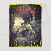 Poster vintage de ópera Robinson Crusoé