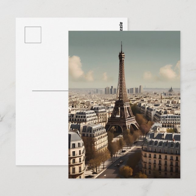 Cartão Postal Poster vintage de Paris (Frente/Verso)