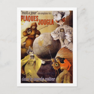 Cartão Postal Poster vintage Francês Restaurado