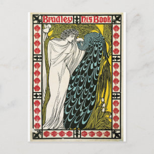 Cartão Postal Poster vintage:Peacock:Mulher