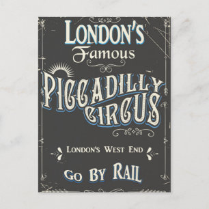 Cartão Postal Poster vintage Piccadilly Circus London