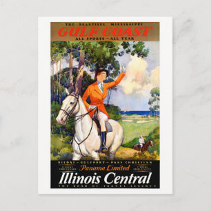 Cartão Postal Poster vintage Restaurado do Illinois Mississippi