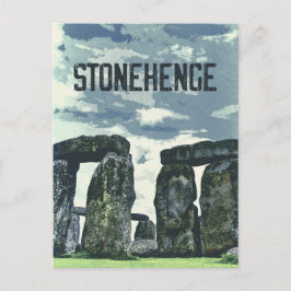 Cartão Postal Poster vintage retrô de Stonehenge England