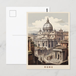 Cartão Postal Poster vintage Roma