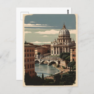 Cartão Postal Poster vintage Roma