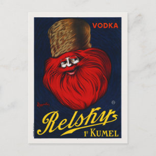 Cartão Postal Poster vintage Vodka Relskys França 1911