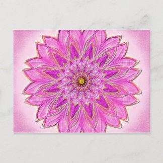 Cartão Postal Postkarte 01 "Magenta Healing" por MandalaDesign
