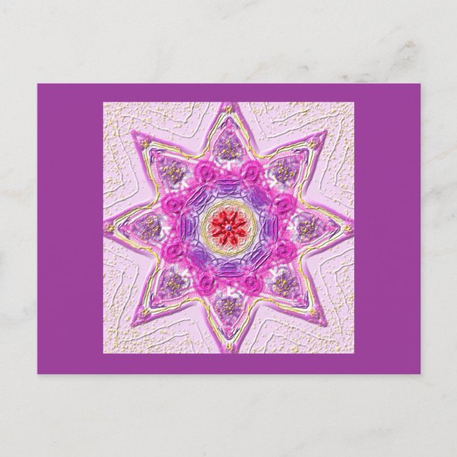 Cartão Postal Postkarte 02 "Estrela de Violeta" (Frente)