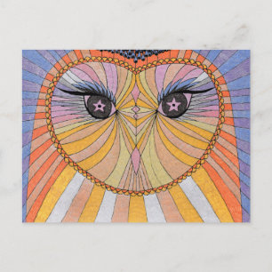 Cartão Postal Postkarte Eule