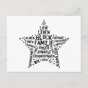 Cartão Postal Postkarte 'FAMILIENSTERN'