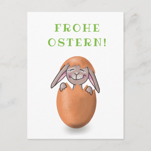 Cartão Postal Postkarte Frohe Ostern (Frente)