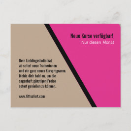 Cartão Postal Postkarte für Mailings Fitness Studio und Trainer