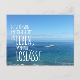 Cartão Postal Postkarte „Loslassen“ mit Blick auf das weite Meer