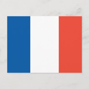 Cartão Postal Postkarte mit Frankreich Fahne