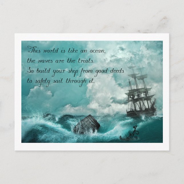 Cartão Postal Postkarte mit Spruch (Frente)