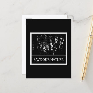Cartão Postal Postkarte "Save Our Nature"
