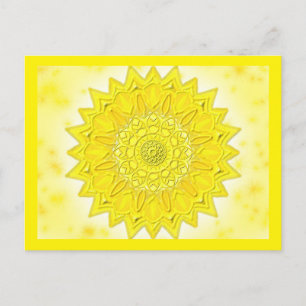 Cartão Postal Postkarte SeraphinaMandalas gelb