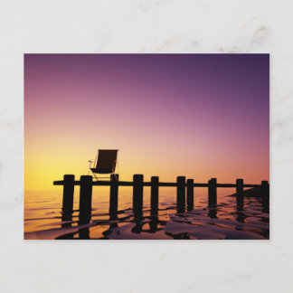 Cartão Postal Postkarte Stuhl auf Steg