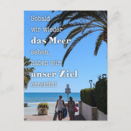 Cartão Postal Postkarte „Unser Ziel: das Meer“