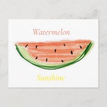 Postkarte "Wassermelone", Aquarell, Daniela Elia