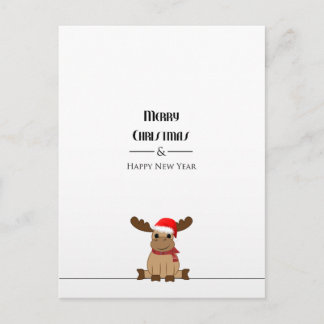 Cartão Postal Postkarte Weihnachten Elch