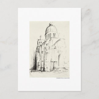 Cartão Postal Postkarte Zeichnung Bleistift Hannover Landschaft