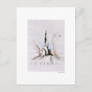 Cartão Postal Postkarte Zeichnung Bleistift Hannover Landschaft