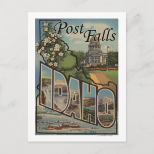 Cartão Postal Posto Cai, Idaho - Cenas em Letra Grande