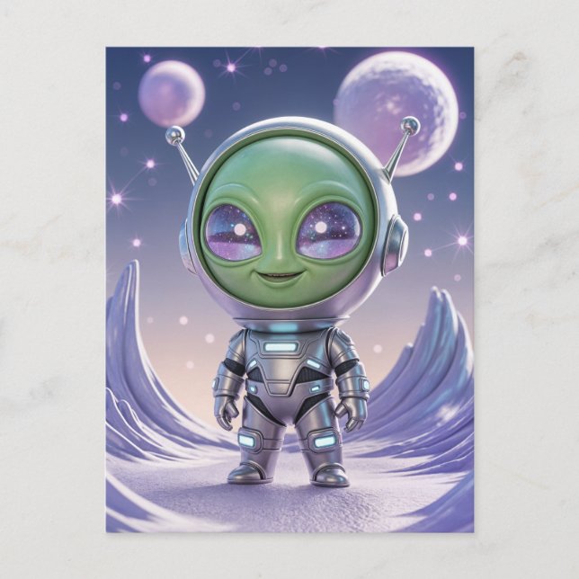 Cartão Postal Posto de Alienígena (Frente)