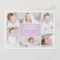 Posto de Anúncio de Nascimento de Cor Editável por