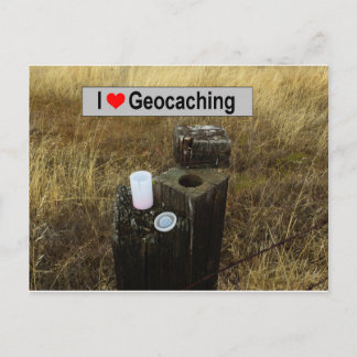 Cartão Postal Posto de cerca Ocultar: Geocaching