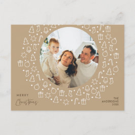 Cartão Postal Posto de Fotos Romântico Moderno, Feliz Natal