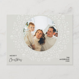 Cartão Postal Posto de Fotos Romântico Moderno, Feliz Natal