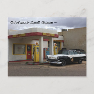 Cartão Postal Posto de Gasolina Antigo do Arizona