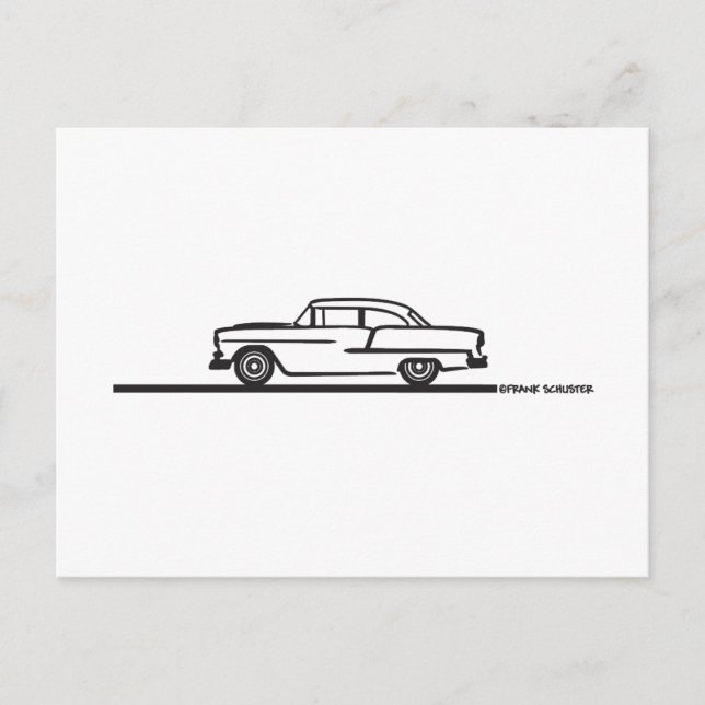 Cartão Postal posto de hardware Chevy 1955 (Frente)