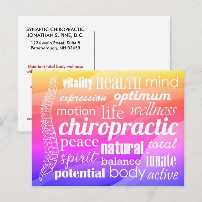 Cartão Postal Posto de Recall de Reativação de Colagem de Palavr (Frente/Verso)