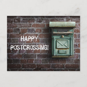 Cartão Postal Posto de travessia, boîte à lettre verte