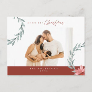 Cartão Postal Posto Moderno Minimalista e Feliz da Família de Na