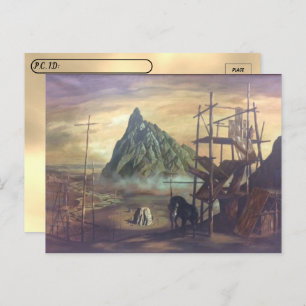 Cartão Postal Posto - O Cavalo Negro - John Atherton