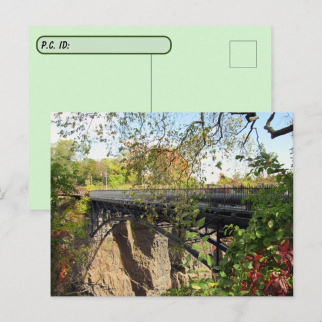 Cartão Postal Posto - Pic de uma ponte em Nova Jersey (Frente/Verso)