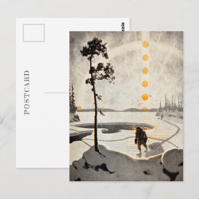 Cartão Postal Postos da Natureza Selvagem | Arthur Heming | (Frente/Verso)