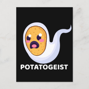 Cartão Postal Potatogista Spooky Spud Potato - Halloween Cute